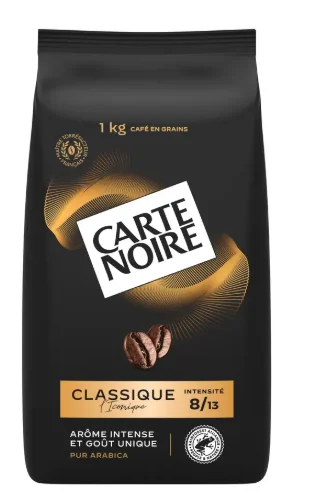 CARTE NOIRE Café en grains arôme intense et goût unique pur arabica Intensité 7 - 1KG
